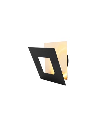 DALIA * APLIQUE CUADRADO 18W - ORO + NEGRO